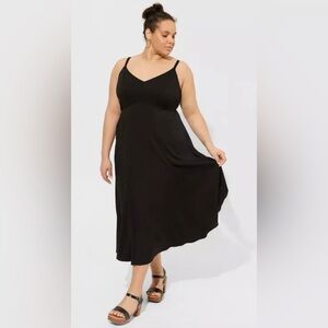 torrid Black Tea Length Trapeze Dress